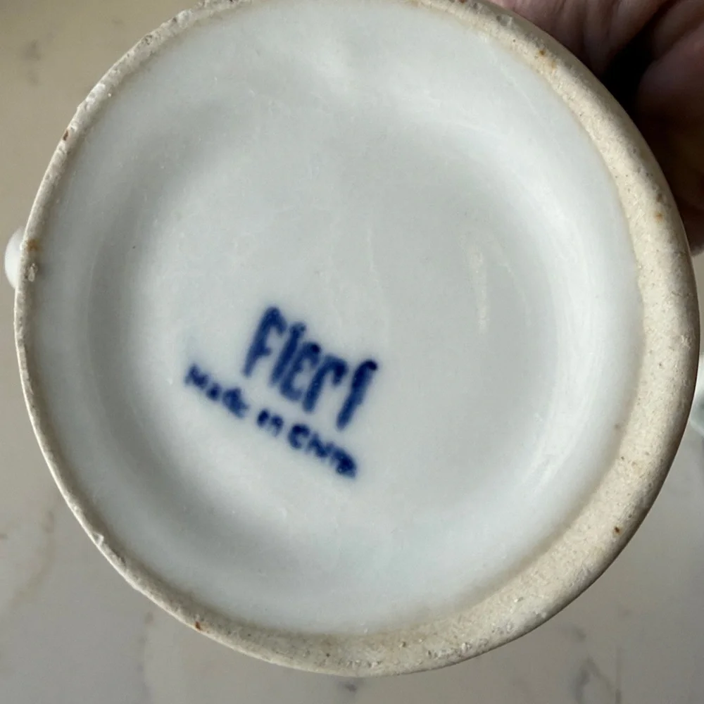 Vintage Pier 1 Koi Blue Mugs